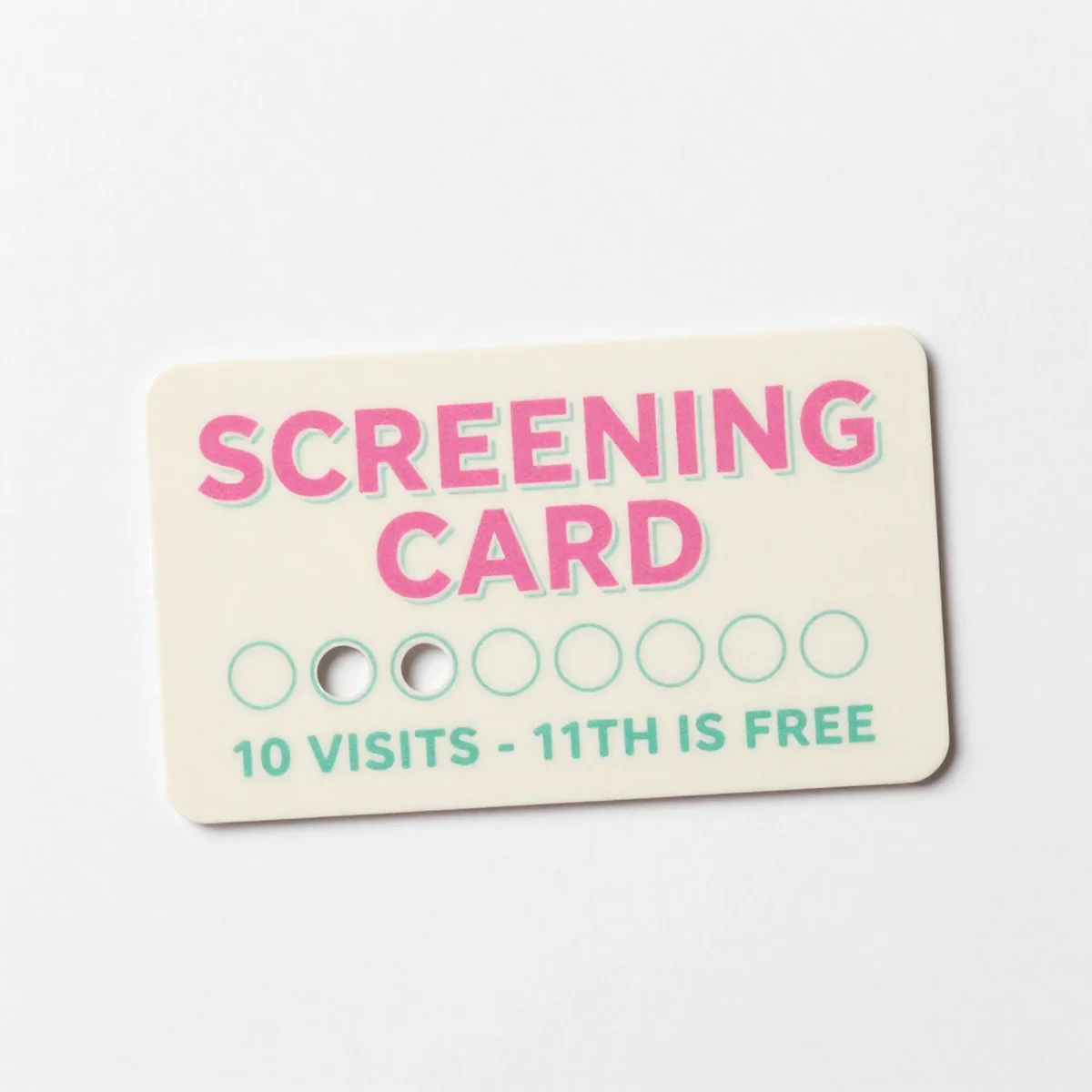 Screening loyalty card